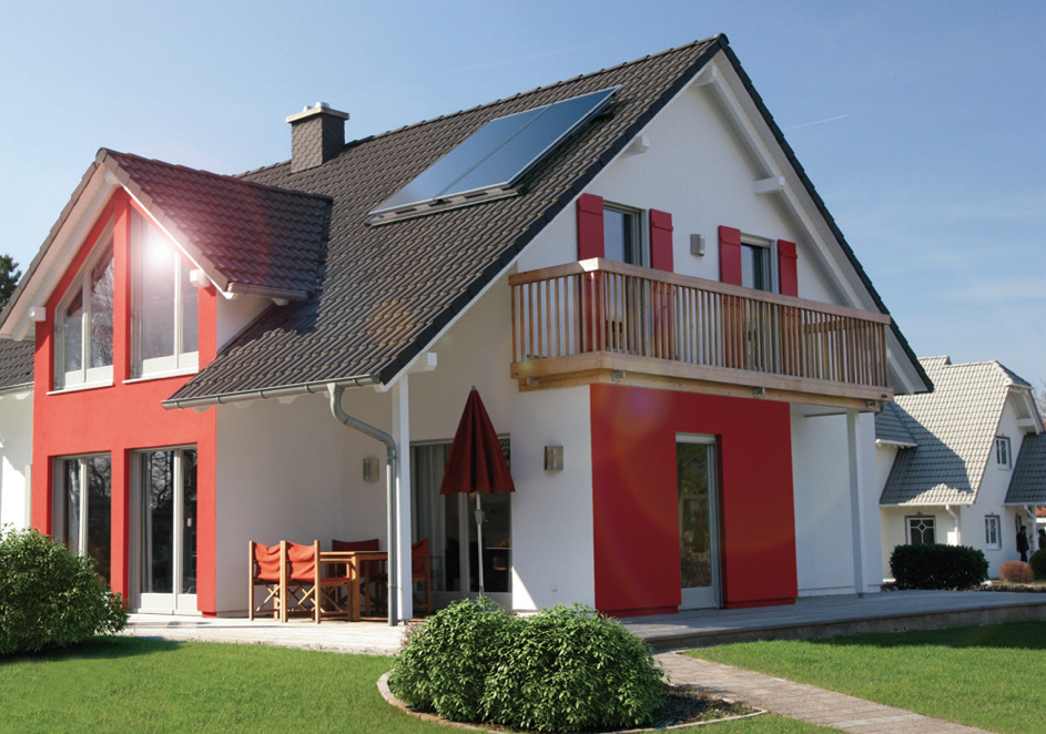 Haus mit Solaranlage